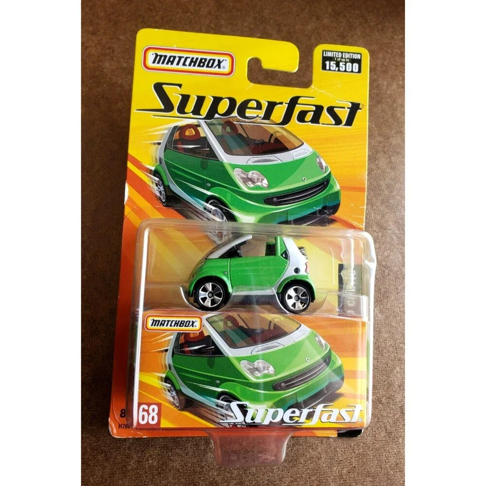2005 Matchbox Superfast SMART FORTWO CABRIO Green #SF68 LIMITED ED 1/15,500 1:64